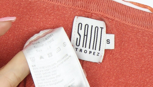Saint Tropez Women’s Orange Relaxed Knit Blouse Size S