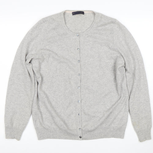 Marks and Spencer Women’s Grey 100% Cashmere Cardigan Size 18