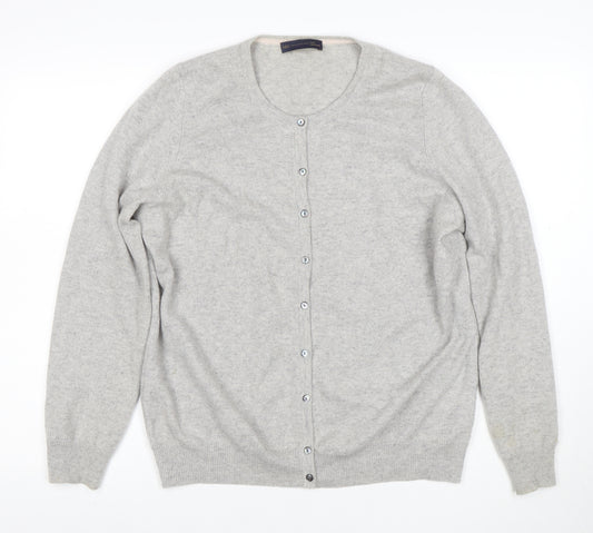 Marks and Spencer Women’s Grey 100% Cashmere Cardigan Size 18