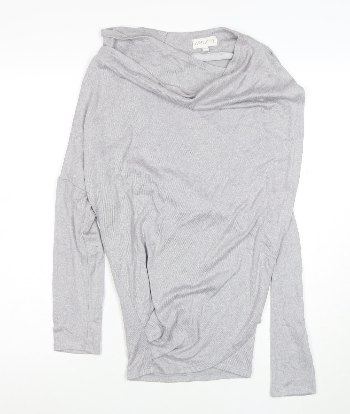 Apricot Women’s Grey Cowl Neck Long Sleeve Blouse XS