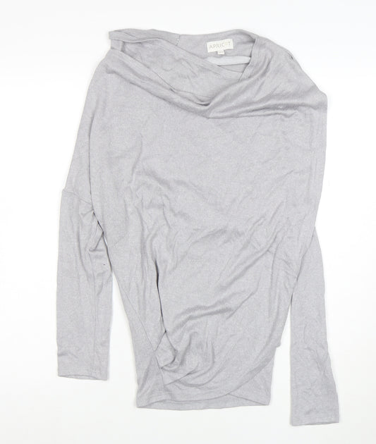 Apricot Women’s Grey Cowl Neck Long Sleeve Blouse XS