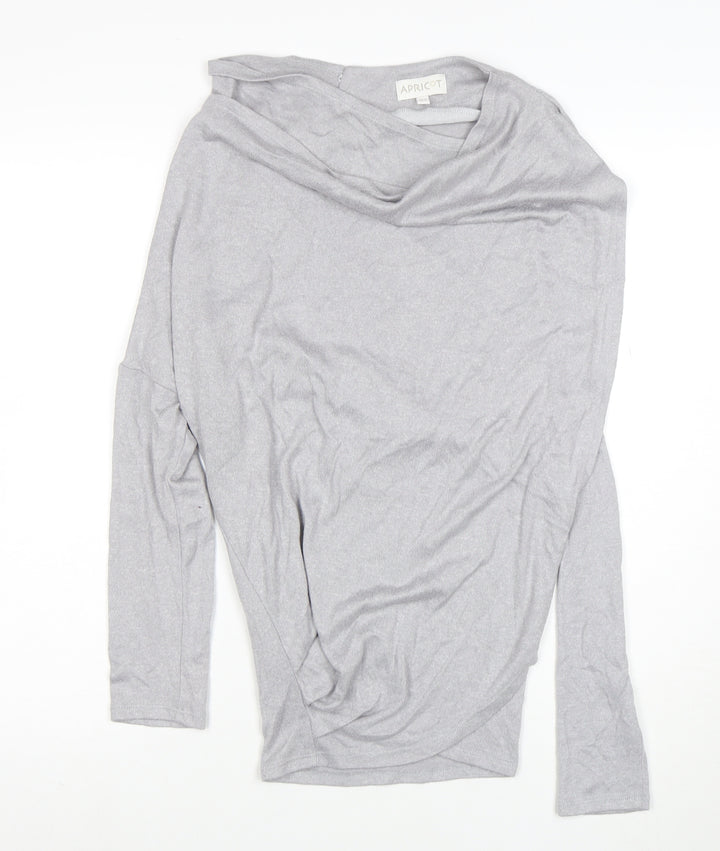 Apricot Women’s Grey Cowl Neck Long Sleeve Blouse XS