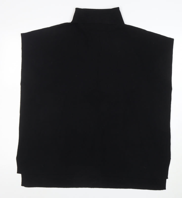 F&F Women Black L Roll Neck Sleeveless Knit Jumper