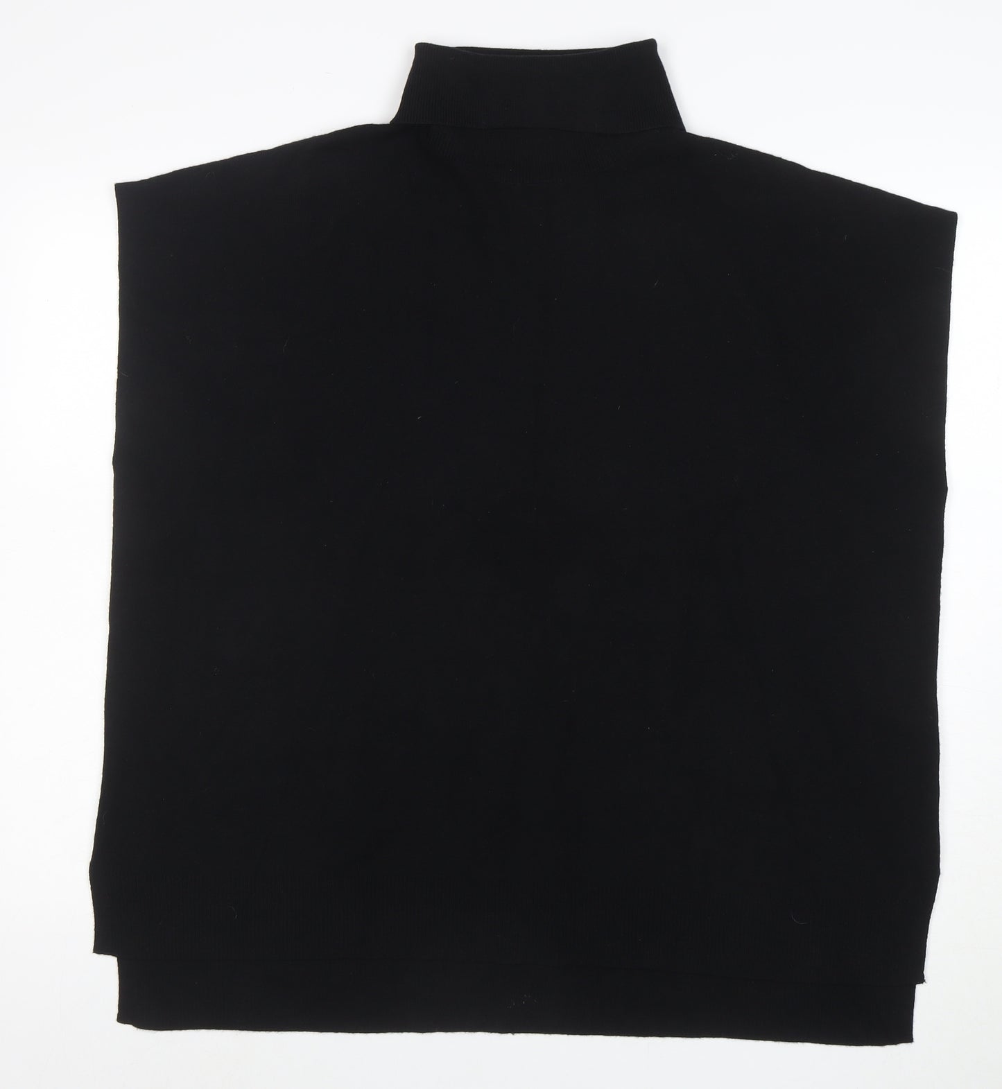 F&F Women Black L Roll Neck Sleeveless Knit Jumper