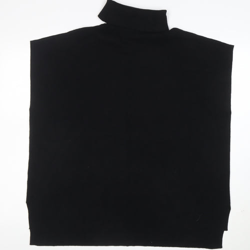 F&F Women Black L Roll Neck Sleeveless Knit Jumper
