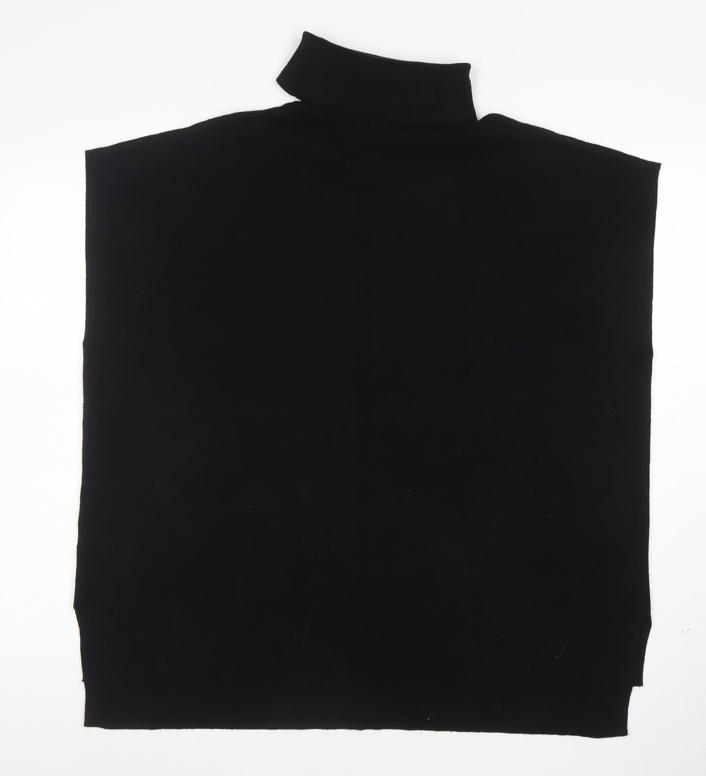 F&F Women Black L Roll Neck Sleeveless Knit Jumper