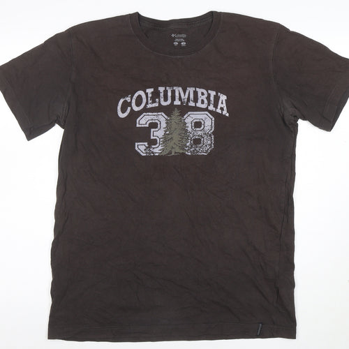 Columbia Men's Brown Graphic Outdoor T-Shirt Size L Cotton