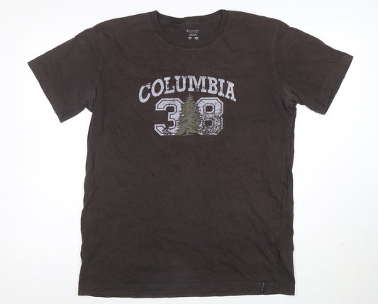 Columbia Men's Brown Graphic Outdoor T-Shirt Size L Cotton