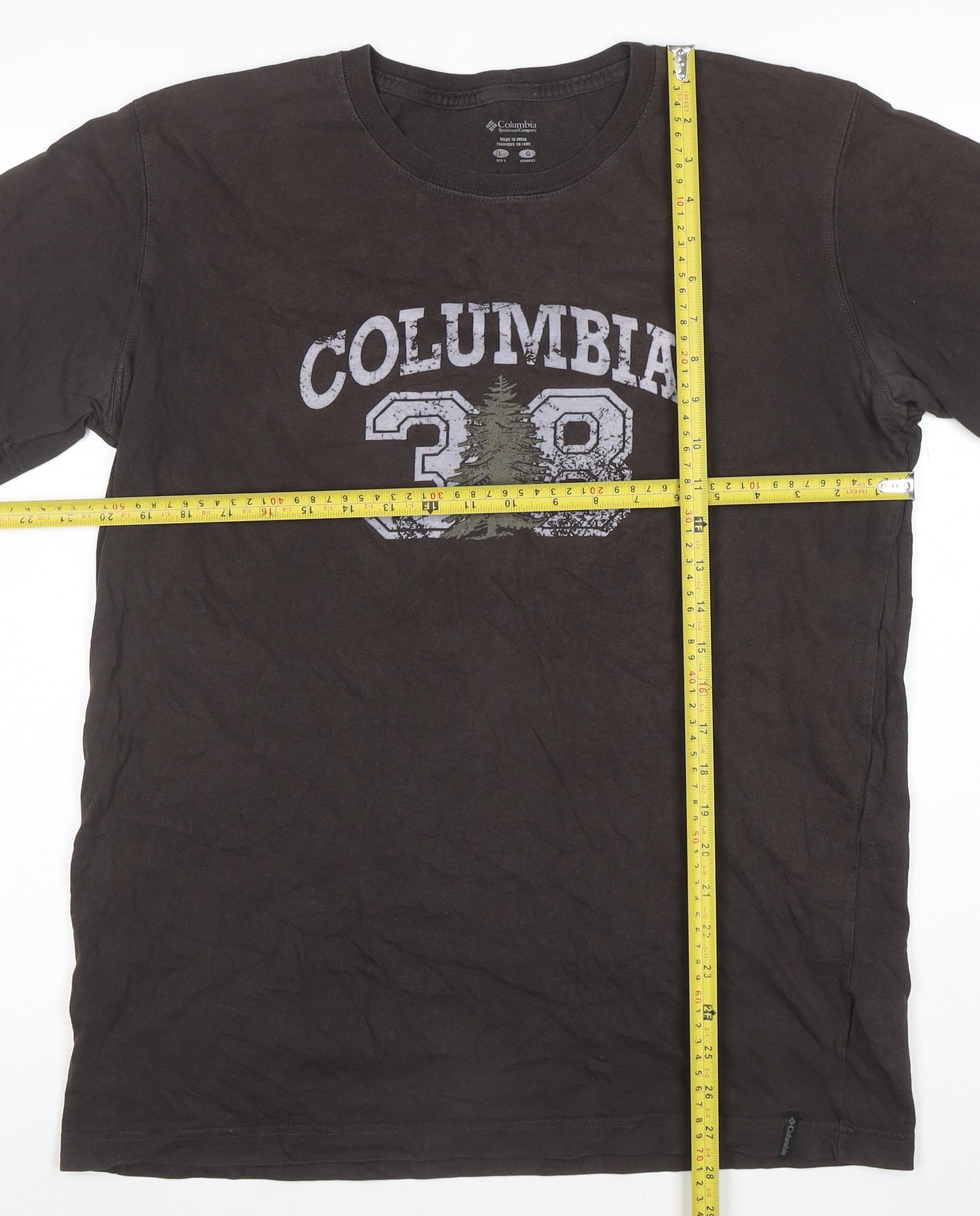 Columbia Men's Brown Graphic Outdoor T-Shirt Size L Cotton