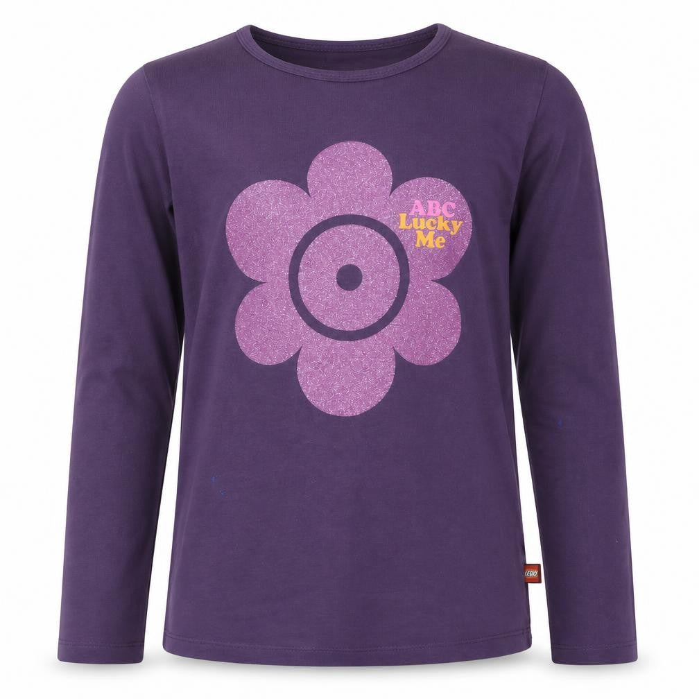 Lego Girls Purple Long Sleeve Graphic T-Shirt Size 146 Cotton Blend
