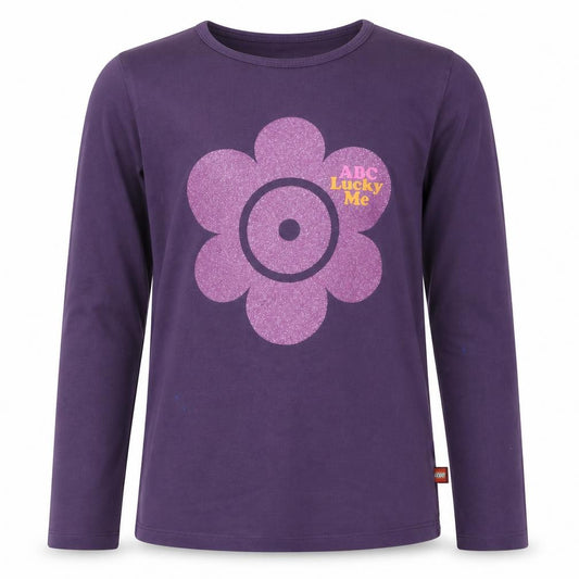 Lego Girls Purple Long Sleeve Graphic T-Shirt Size 146 Cotton Blend