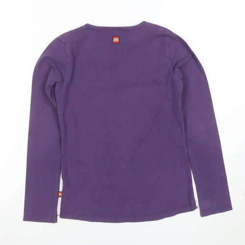 Lego Girls Purple Long Sleeve Graphic T-Shirt Size 146 Cotton Blend