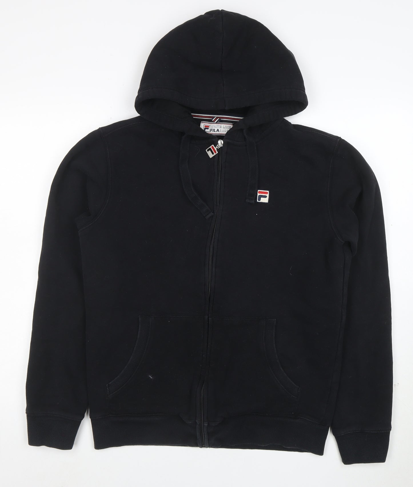 Fila White Line Men's Black Full Zip Hoodie Size M