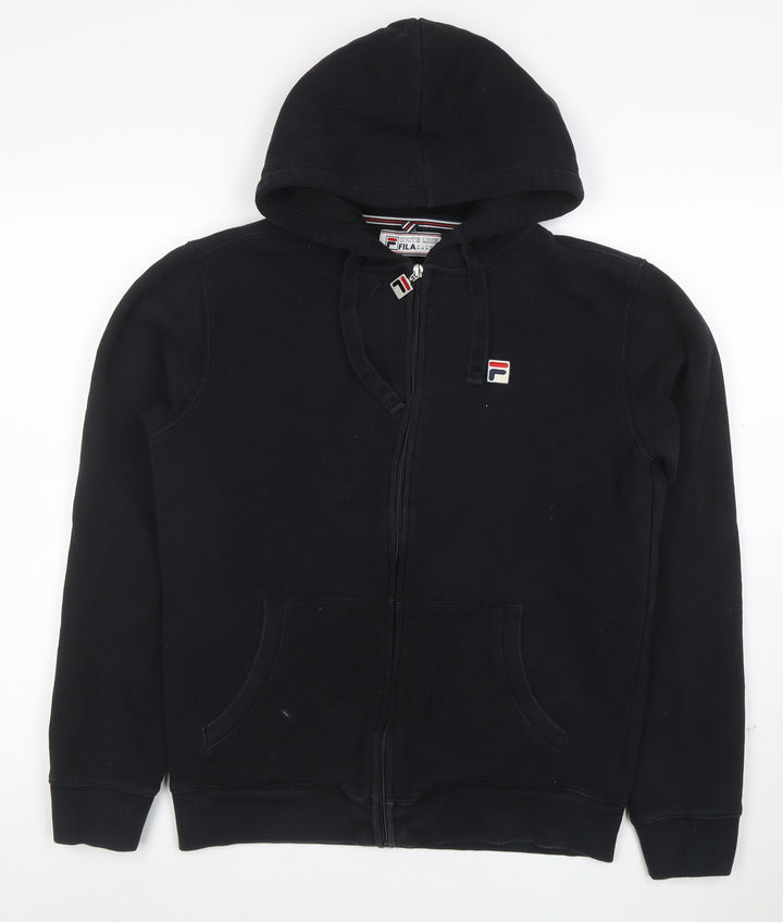 Fila White Line Men's Black Full Zip Hoodie Size M