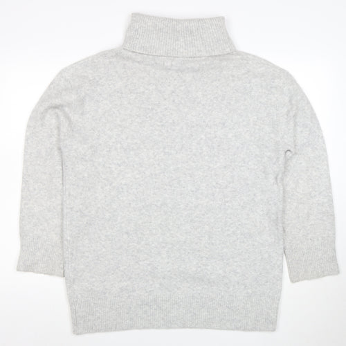 New Look Women’s Grey Roll Neck Long Sleeve Knit Jumper Size M