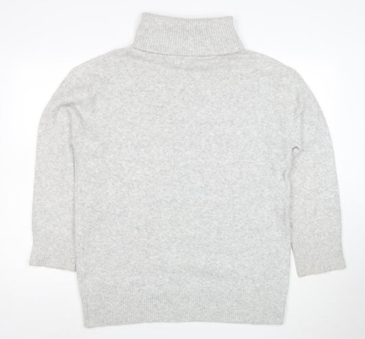 New Look Women’s Grey Roll Neck Long Sleeve Knit Jumper Size M