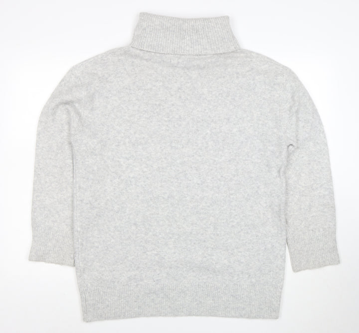 New Look Women’s Grey Roll Neck Long Sleeve Knit Jumper Size M