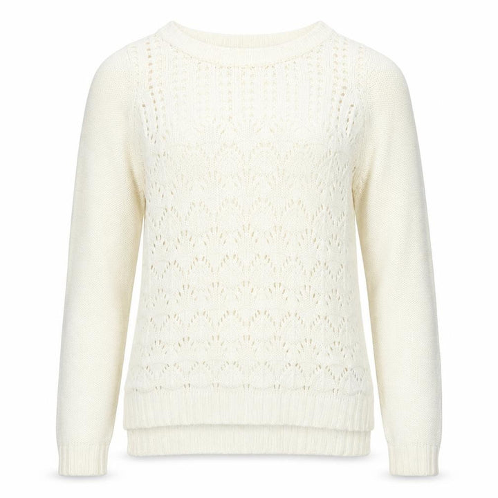 Oasis Women Ivory Knit Pullover Jumper M Classic Long Sleeve