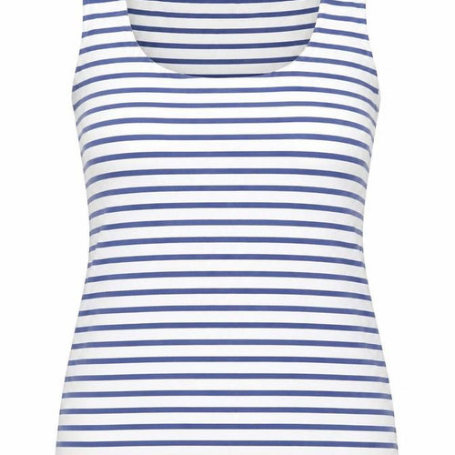 Zara Women Blue White Striped Cotton Tank Top Size 14