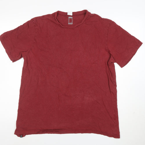 Decathlon Men’s Red Cotton Regular Fit XL Crew Neck T-Shirt