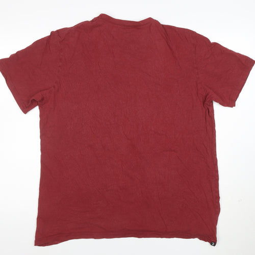 Decathlon Men’s Red Cotton Regular Fit XL Crew Neck T-Shirt