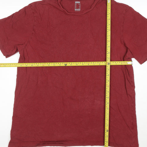 Decathlon Men’s Red Cotton Regular Fit XL Crew Neck T-Shirt