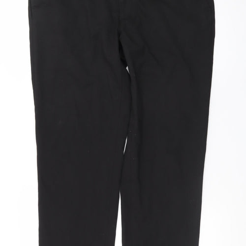 Marks and Spencer Men’s Black Regular Fit Chino Trousers 36W 31L