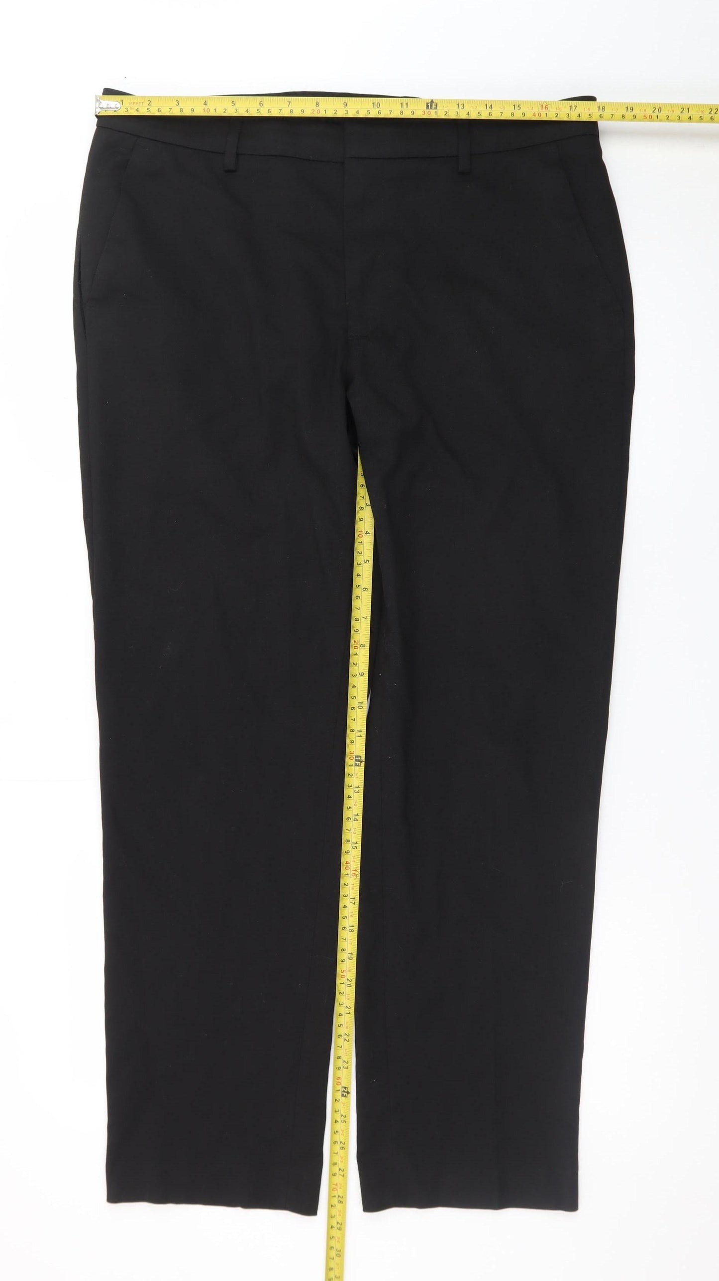 Marks and Spencer Men’s Black Regular Fit Chino Trousers 36W 31L