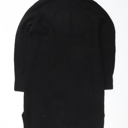 H&M Women’s Black Wool Roll Neck Knee Length Sweater Dress Size S