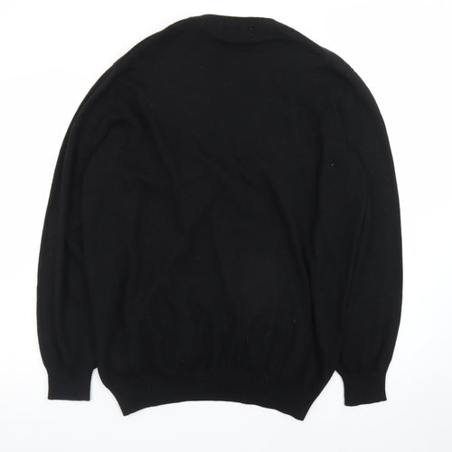 Marks and Spencer Men's Black Wool Silk Cardigan XL Classic Fit