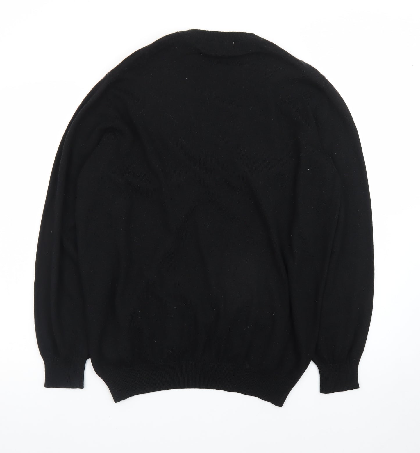 Marks and Spencer Men's Black Wool Silk Cardigan XL Classic Fit