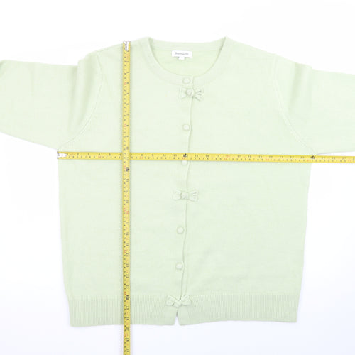 Bonmarché Women’s Green Cardigan Size 18 Bow Detail Acrylic Knit