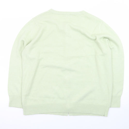 Bonmarché Women’s Green Cardigan Size 18 Bow Detail Acrylic Knit