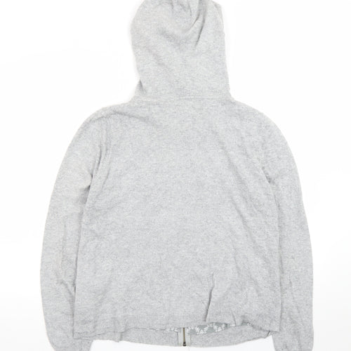 White Stuff Grey Marl Full Zip Hooded Sweatshirt Size 14