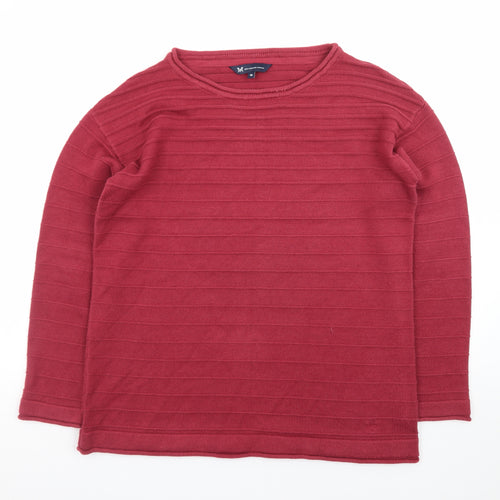 Crew Clothing Company Women Red Size 16 Ribbed Knit Jumper