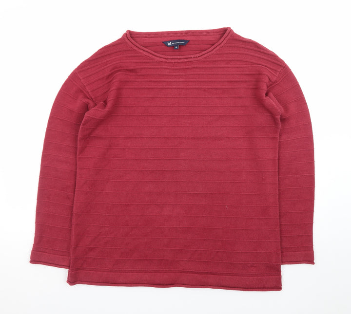 Crew Clothing Company Women Red Size 16 Ribbed Knit Jumper