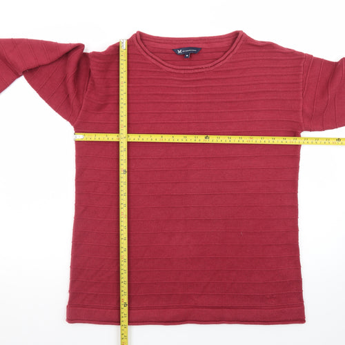Crew Clothing Company Women Red Size 16 Ribbed Knit Jumper