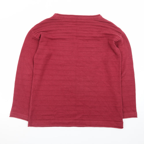 Crew Clothing Company Women Red Size 16 Ribbed Knit Jumper