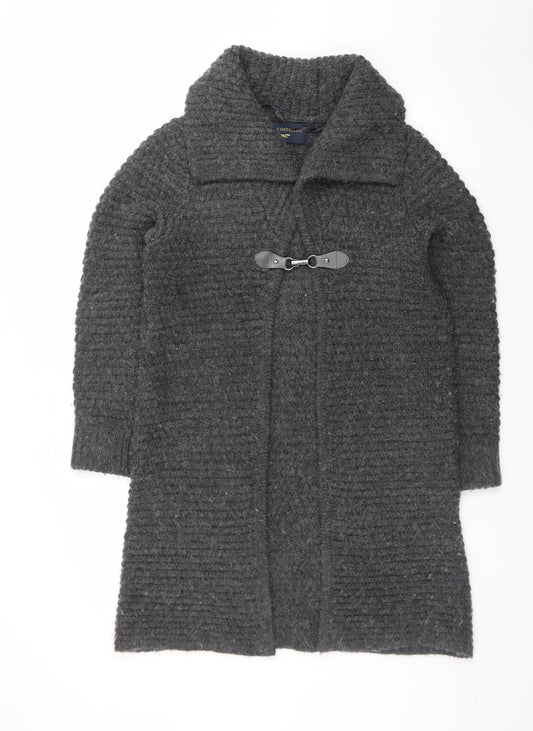 Paul Costelloe Men's Grey Wool Alpaca Chunky Knit Cardigan L