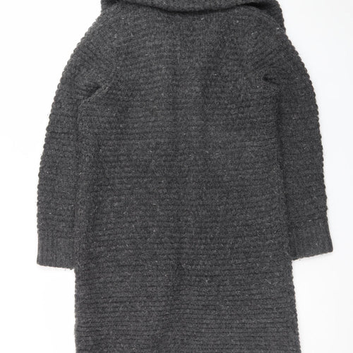 Paul Costelloe Men's Grey Wool Alpaca Chunky Knit Cardigan L