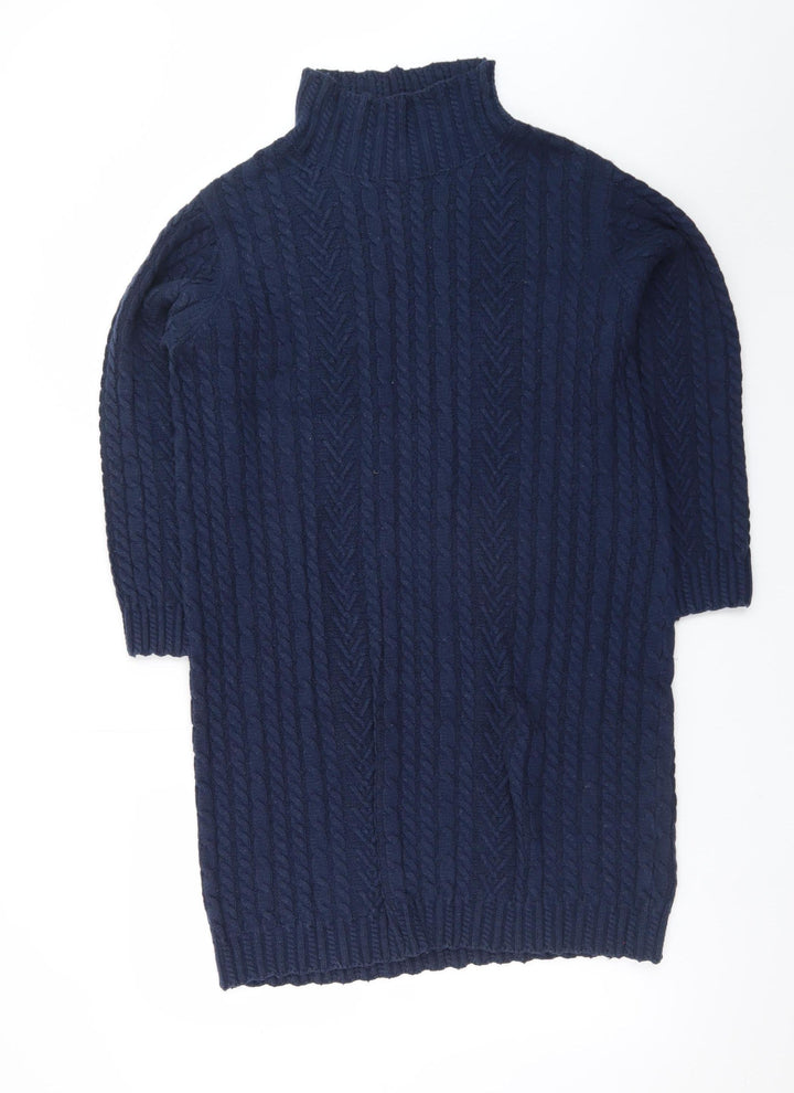 Marks and Spencer Women’s Navy Blue Knitted Jumper Dress Size L