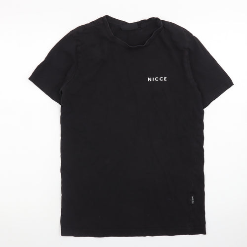 NICCE Mens Black Crew Neck Short Sleeve T-Shirt XS