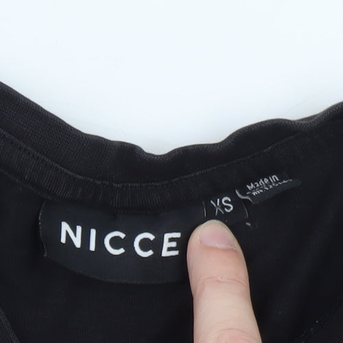 NICCE Mens Black Crew Neck Short Sleeve T-Shirt XS