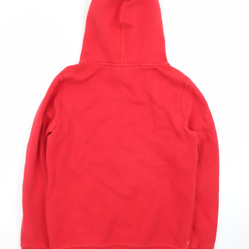 Superdry Womens Red Pullover Hoodie Medium Vintage Logo Sweatshirt