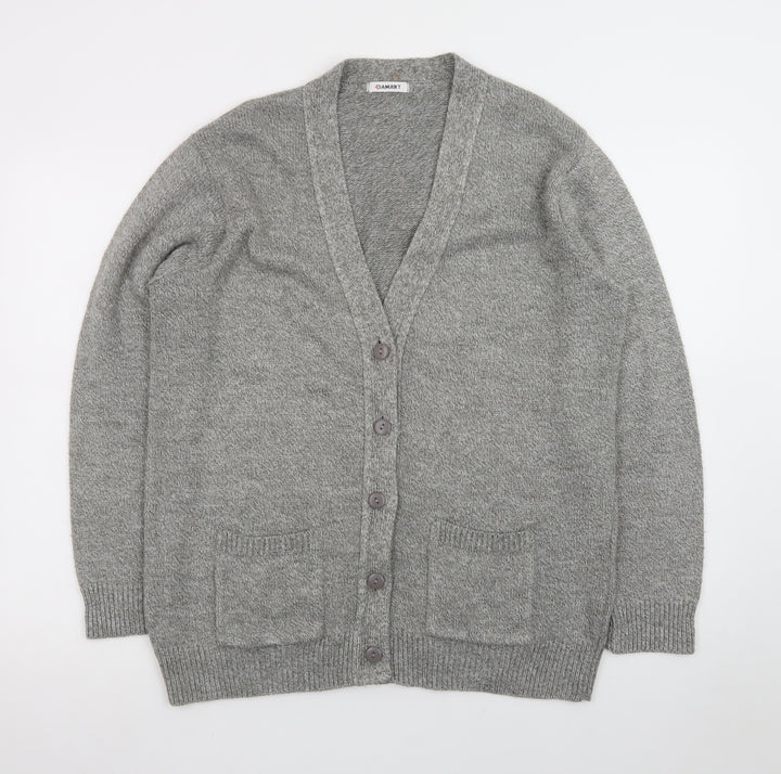Damart Men's Grey Wool Blend Button Cardigan M Regular Fit