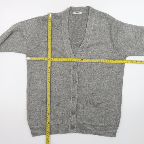 Damart Men's Grey Wool Blend Button Cardigan M Regular Fit