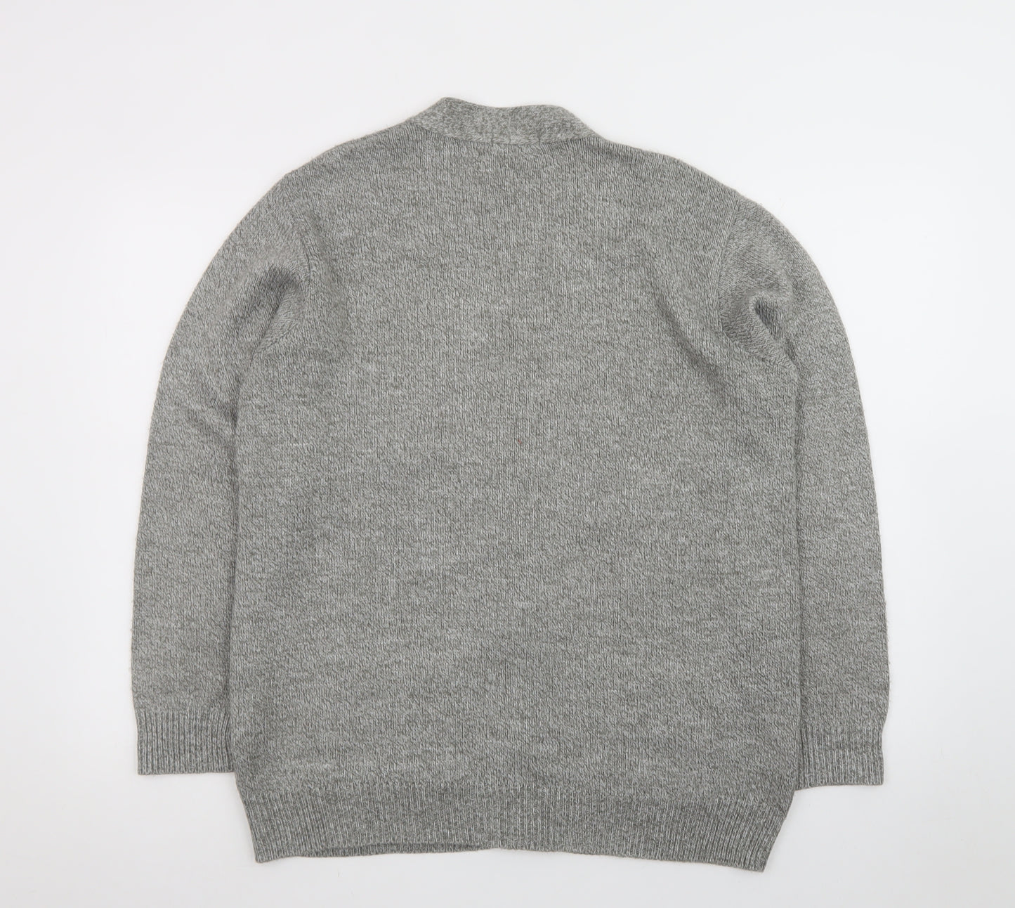 Damart Men's Grey Wool Blend Button Cardigan M Regular Fit