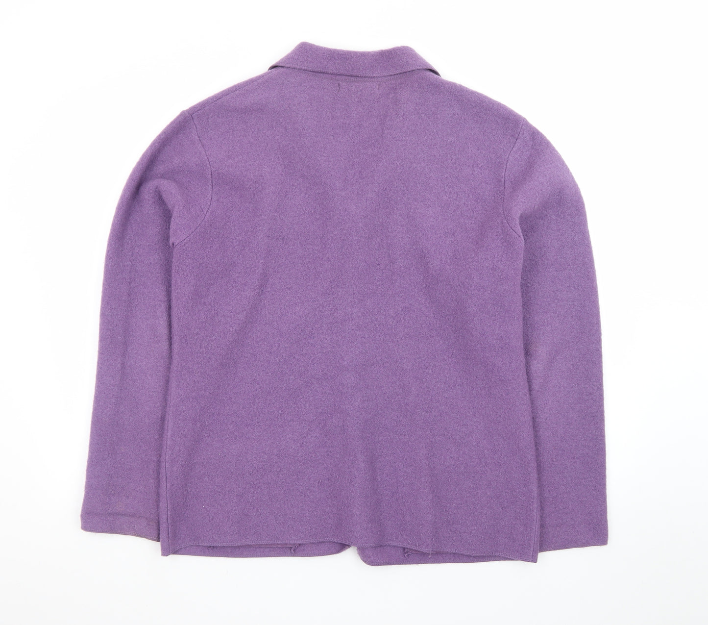 Boden Women’s Purple Wool Collared Button Cardigan L
