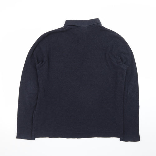 Hugo Boss Men's Navy Long Sleeve Slim Fit Polo Shirt XL