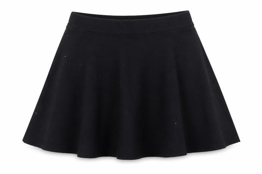 Y.A.S Women Black A-Line Skirt Size S Stretch Short Jersey